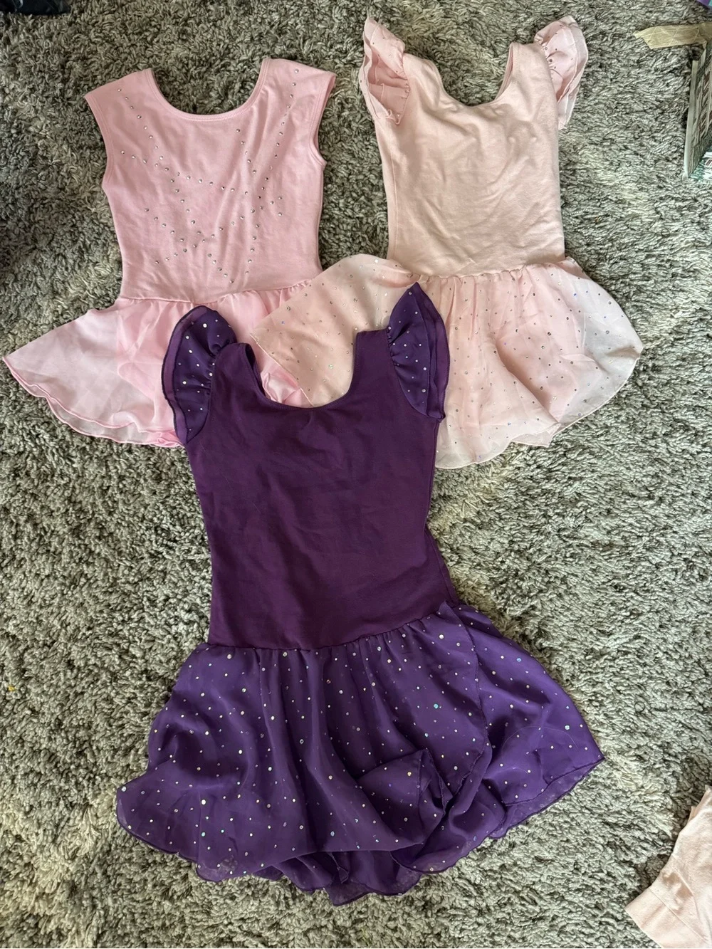 George Purple and Pink Sparkle Ballet Dress Set for Kids
